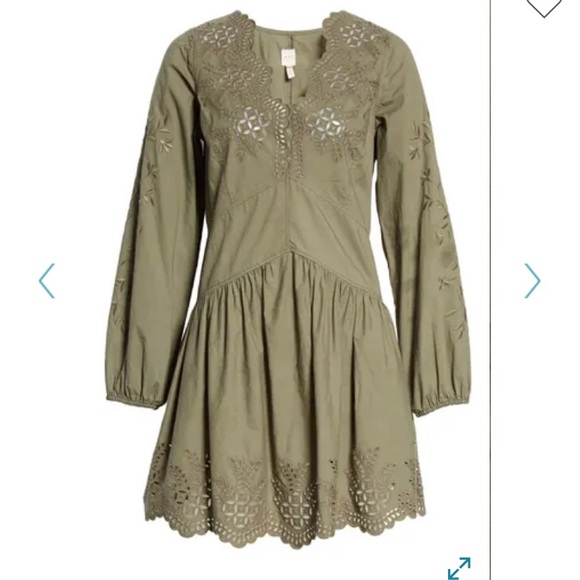 La Vie Embroidery Detail Long Sleeve Minidress - Picture 4 of 6